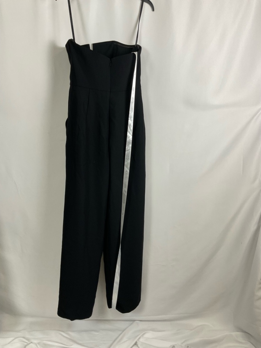 Dessy Collection Strapless Notch Crepe Jumpsuit in Black - Picture 4 of 6